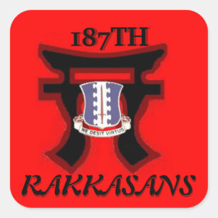 187TH Infanterie Torri Entwurfs-Aufkleber Quadratischer Aufkleber