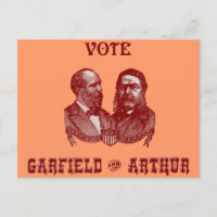 1880 Abstimmung Garfield und Arthur, rot