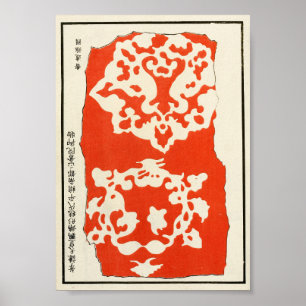 1880 Chinesische Orchideen-Botanik-Wandkunst Poster