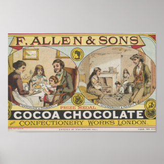 1880 Londoner Zeitschrift und Poster