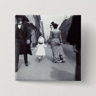 1880 Mutter + Tochter in Boston Button
