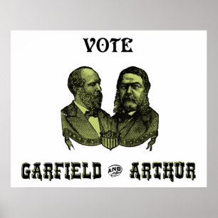 1880 Vote Garfield und Arthur, grün Poster