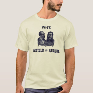 1880 Wahl Garfield und Arthur, blau T-Shirt