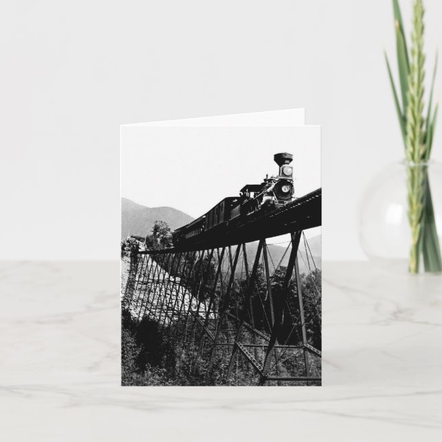 1880 Zug in Crawford Notch, NH Karte (Vorderseite)