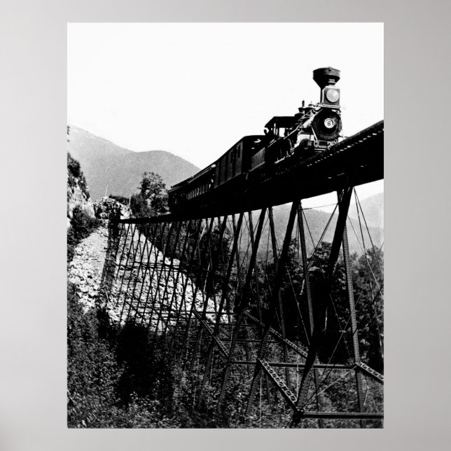 1880 Zug in Crawford Notch, NH Poster (Vorne)