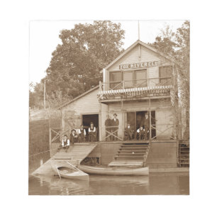 1880er Männerclub Fox River Club Angeln Elgin Notizblock