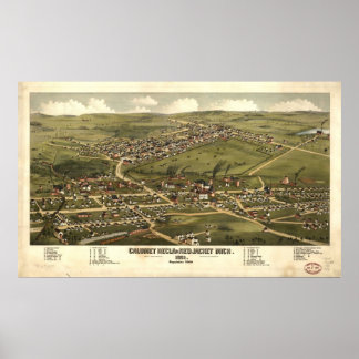 1881 Calumet Hecla & Red Jacket, MI Panorama Karte Poster