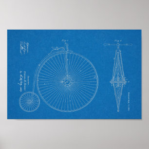 1881 Design für Fahrräder mit hohem Rad - Kunstdru Poster