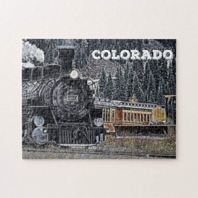 1881 Durango & Silvertown Schmalspurbahn Puzzle (Horizontal)