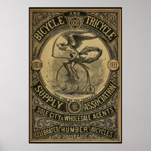 1881 Vintages Bicycle Magazine und Art Poster