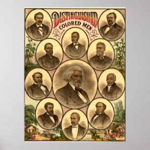 1883 unterschiedenes farbige Mann-Plakat Poster