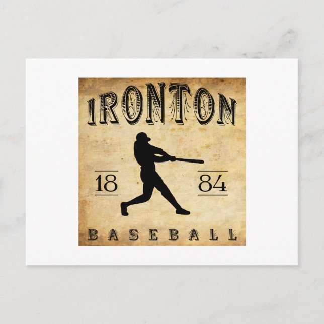 1884 Ironton Ohio Baseball Postkarte (Vorderseite)