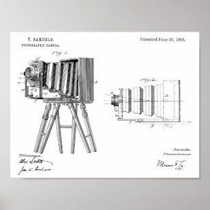 1885 Camera Patent Art Zeichnend Print Poster