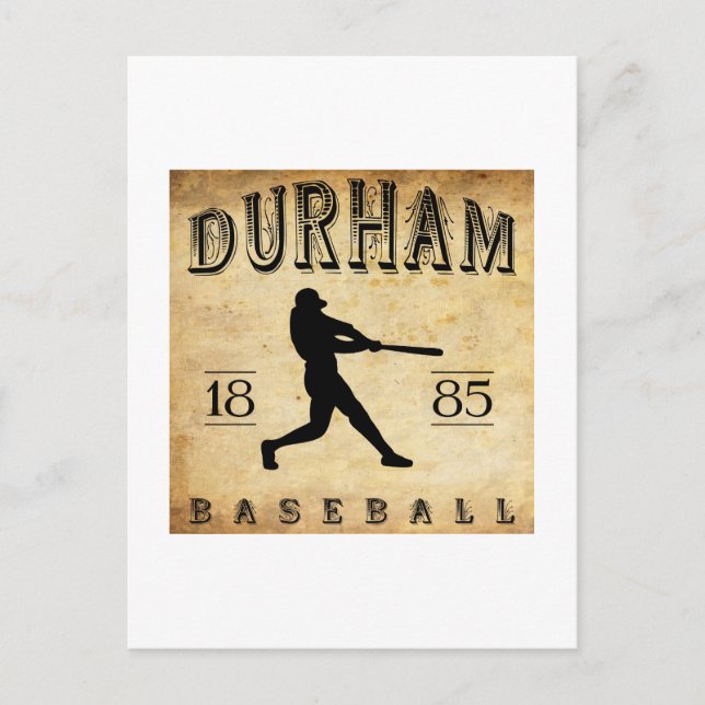 1885 Durham North Carolina Baseball Postkarte (Vorderseite)