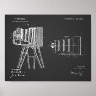 1885 Kamera-Patent-Kunstzeichnungsdruck Poster