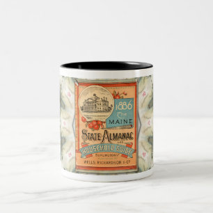 1886 MAINE ALMANAC COVER ART Kaffee Tasse