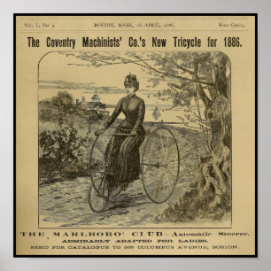 1886 Vintage Fahrrad Magazin Werbeplakat Kunst Poster