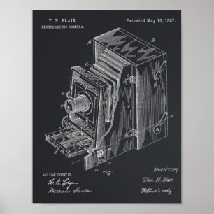 1887 Camera Patent Art Zeichnend Print Poster