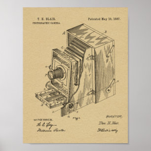 1887 Camera Patent Art Zeichnend Print Poster