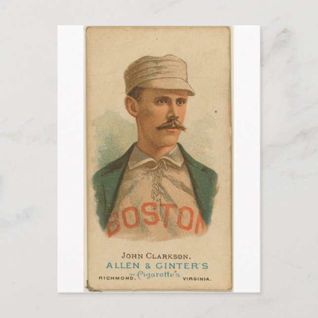 1887 John Clarkson Boston Beaneaters Postkarte (Vorderseite)
