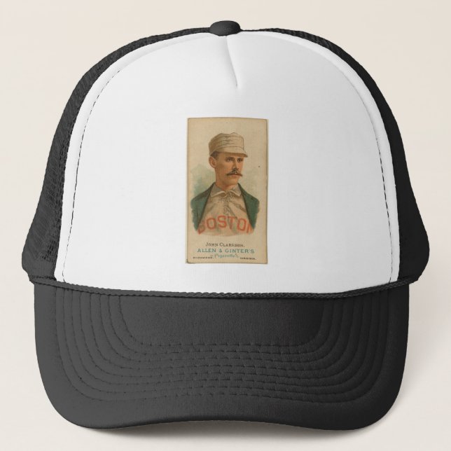 1887 John Clarkson Boston Beaneaters Truckerkappe (Vorderseite)