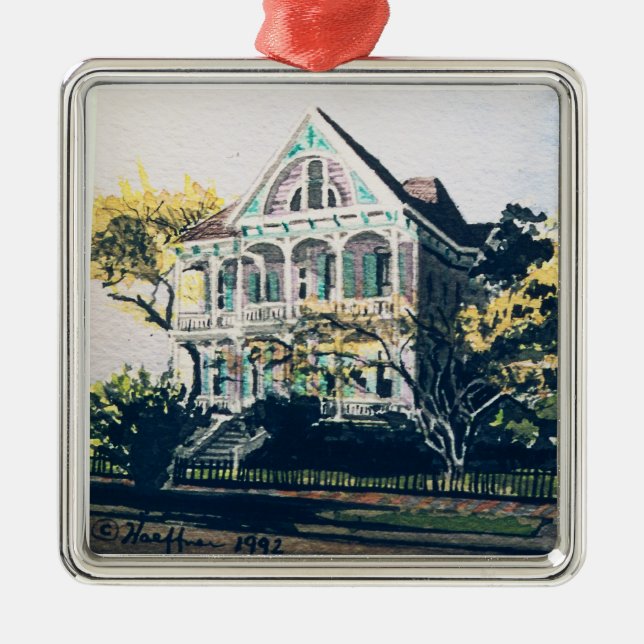 1887 Reymershoffer Haus, Galveston Ornament Aus Metall (Vorne)