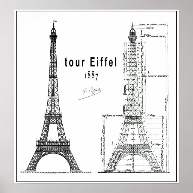 1887 TOUR EIFFEL POSTER (Vorne)
