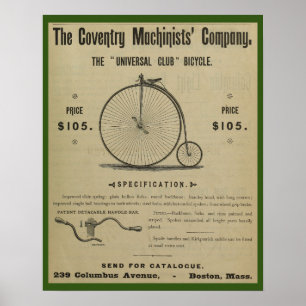 1887 Vintage-Bicycle-Magazin-Werbeanzeige Poster