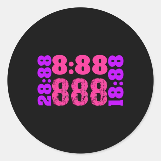 1888.888 Angelnummern 888 Runder Aufkleber (Vorderseite)