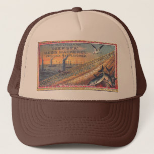 "1888 Vintag Mackerel Ad" Truckerkappe