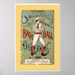 1889 Baseball Spalding's Guide Cover im Vintage-St Poster