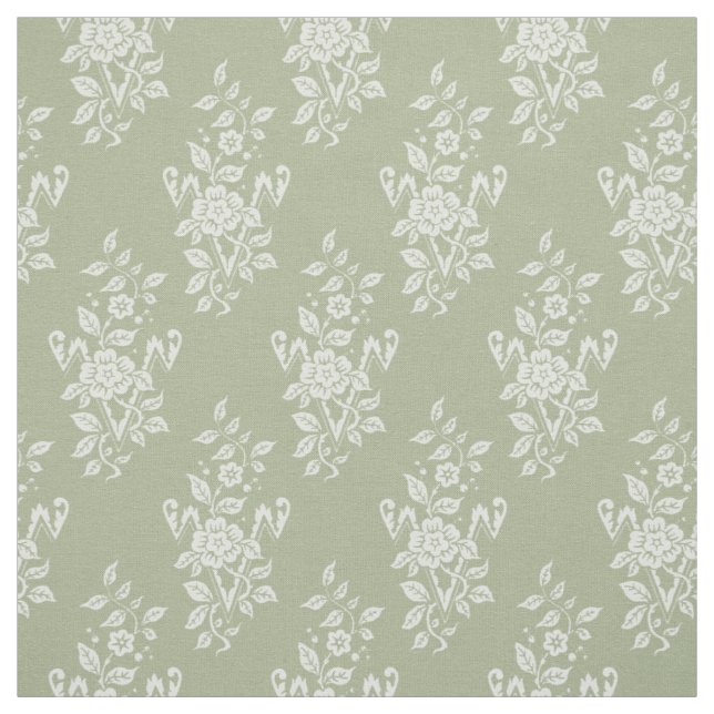 1889 Blumenzwiebeln, Grün des Frühlings Stoff (Muster)