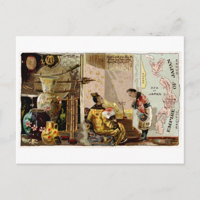 1889 Kaiserreich Japan Postkarte (Vorderseite)