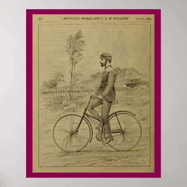 1889 Vintag Bicycle Magazine and Art Poster (Vorne)