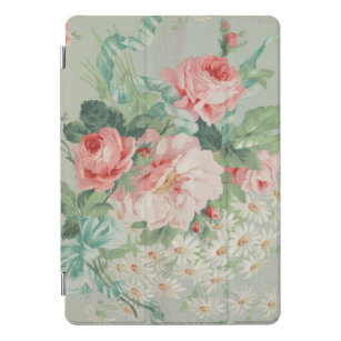 1890 Britische Vintage Fabric Rose & Daisies iPad Pro Cover