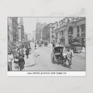 1890 Fifth Avenue New York Vintage-Foto Postkarte