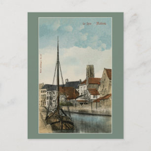 1890 Mechelen Malines Dyle River Postkarte