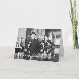 1890 Saloon Bar Men Cheers Old Chap Happy Geburtst Karte