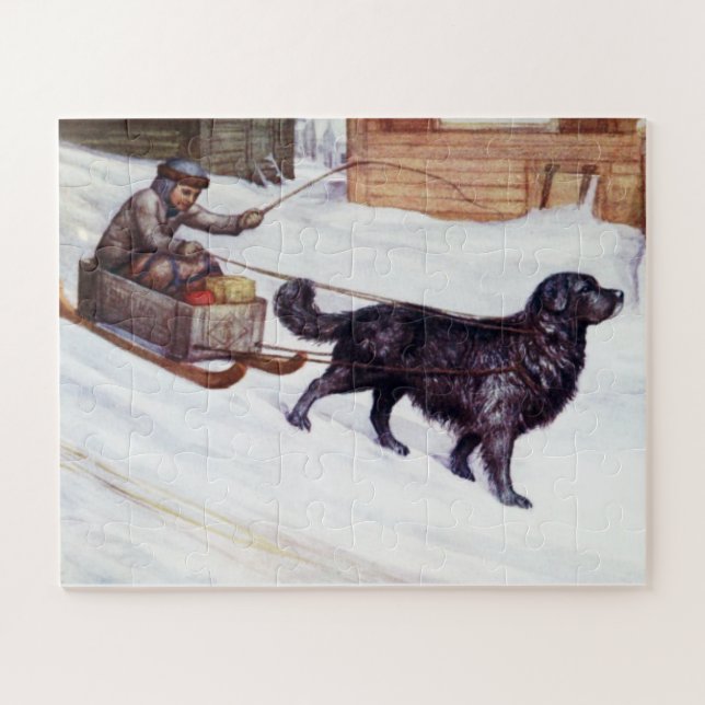 1890 THE NEWFOUNDLAND DOG PUZZLE (Horizontal)