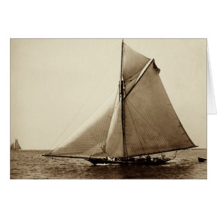 1891 Amerikanische Yacht auf See
