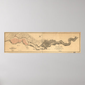 1891 Karte Anacostia Fluss Delaware Washington D.C Poster