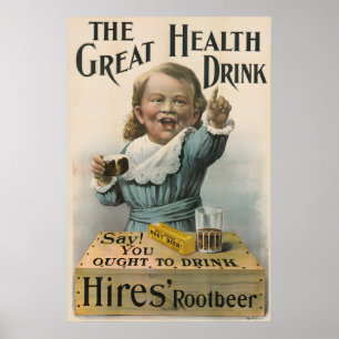 1892 Hires Root Beer Plakat