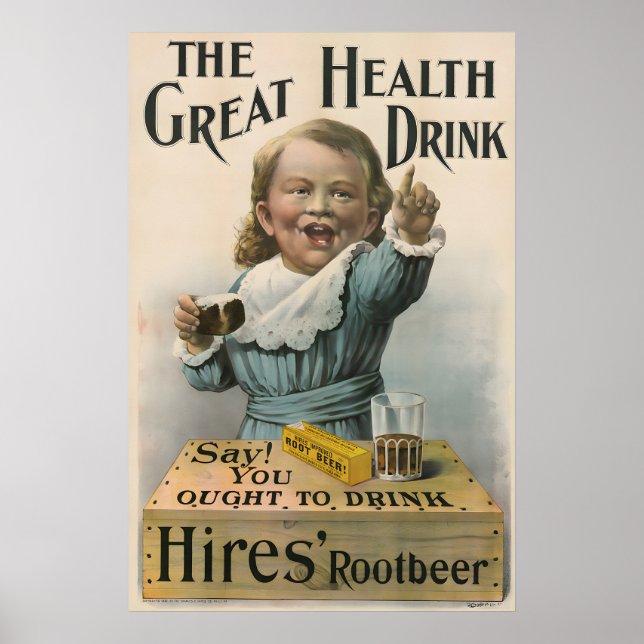 1892 Hires Root Beer Plakat (Vorne)