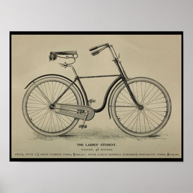1892 Vintages Bicycle Magazine und Art Poster (Vorne)