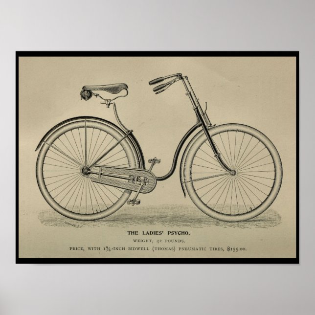 1892 Vintages Bicycle Magazine und Art Poster (Vorne)