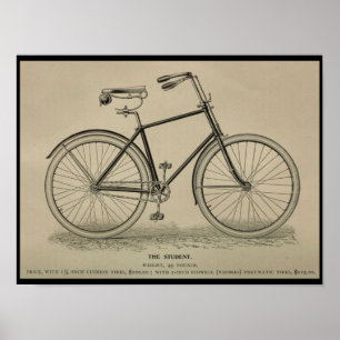 1892 Vintages Bicycle Magazine und Kunstdrucke Poster