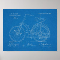 1893 Fahrradpatentkunst Zeichnend Print