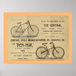 1893 Vintage-Bicycle-Magazin-Werbeplakat Poster