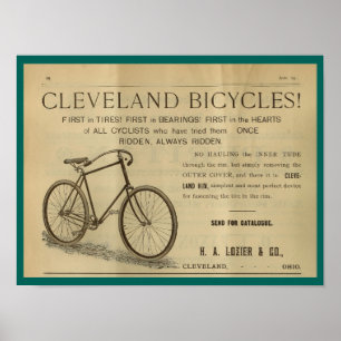 1893 Vintage-Bicycle-Magazin-Werbeplakat Poster