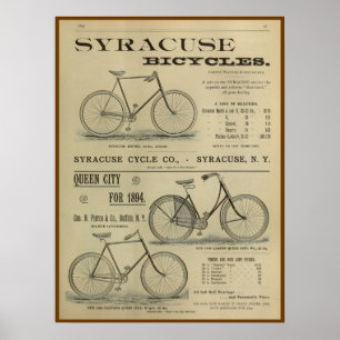 1893 Vintage-Bicycle-Magazin-Werbeplakat Poster